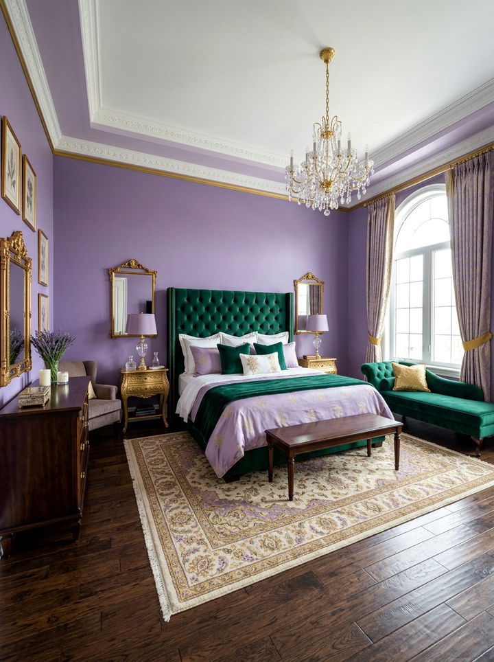 Lavender and Emerald Green Bedroom - 30 lavender bedroom color schemes