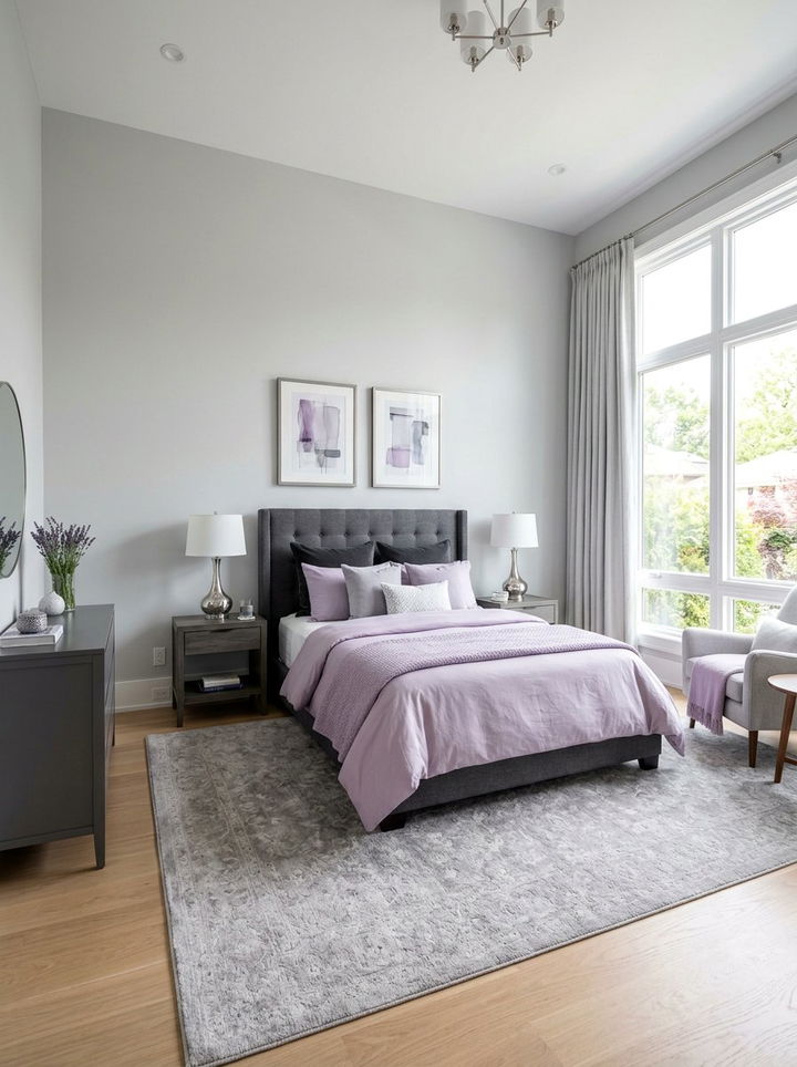 Lavender and Gray Bedroom - 30 lavender bedroom color schemes