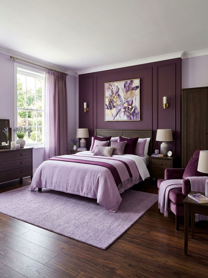 Lavender and Plum Bedroom - 30 lavender bedroom color schemes