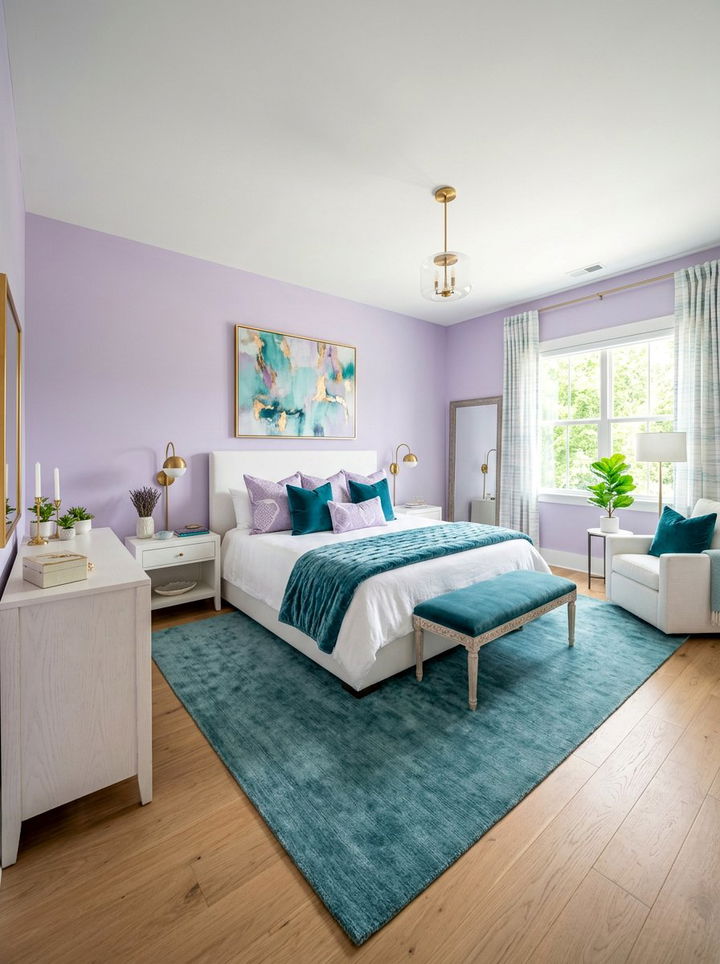Lavender and Teal Bedroom - 30 lavender bedroom color schemes