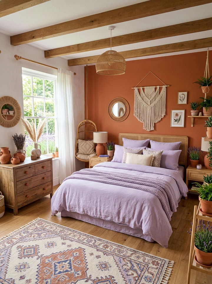 Lavender and Terracotta Bedroom - 30 lavender bedroom color schemes