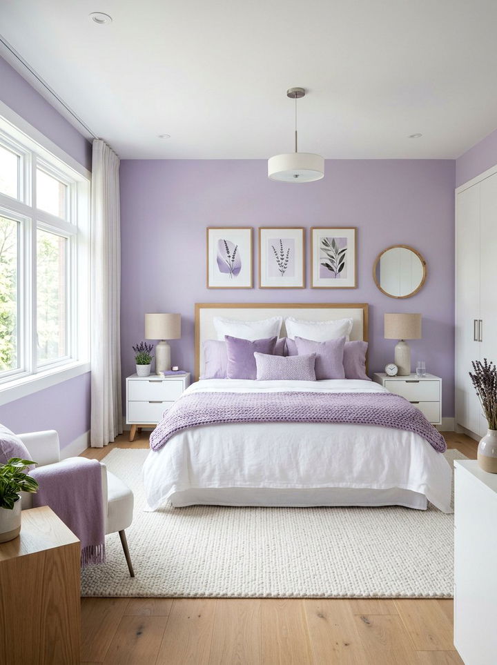 Lavender and White Bedroom - 30 lavender bedroom color schemes