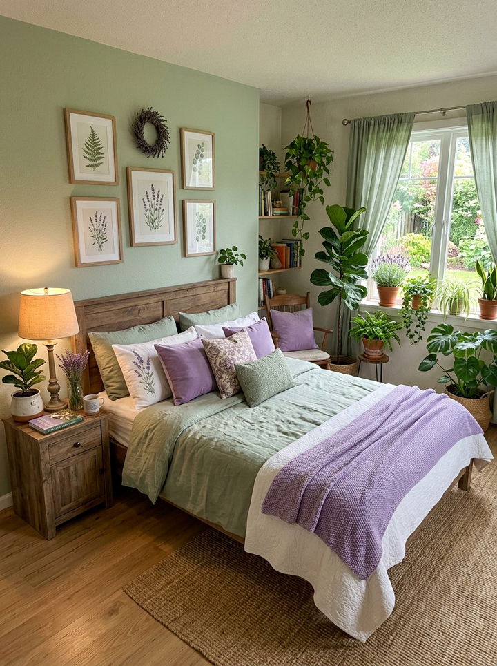 Lavender and sage green bedroom - 30 pastel lavender bedroom ideas