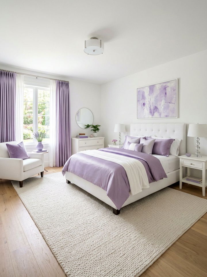 Lavender and white bedroom - 30 pastel lavender bedroom ideas
