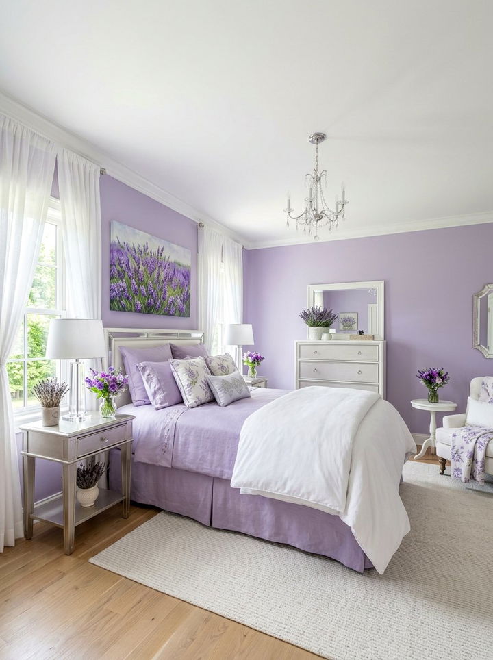 Lavender bedroom - 30 romantic bedroom color ideas