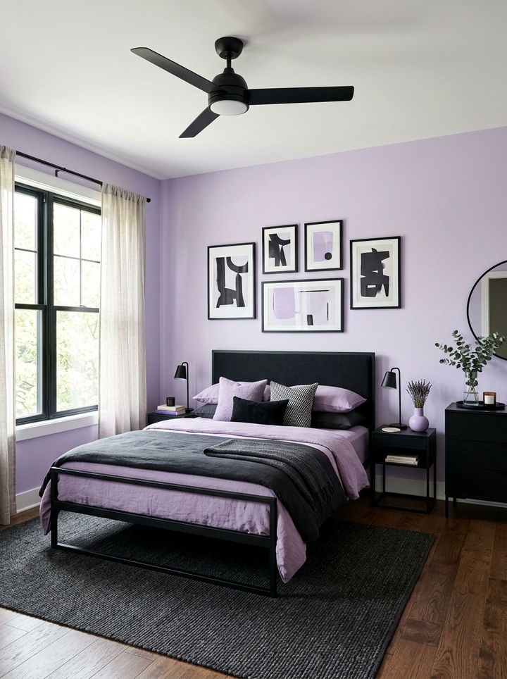 Lavender black bedroom - 30 lavender bedroom ideas
