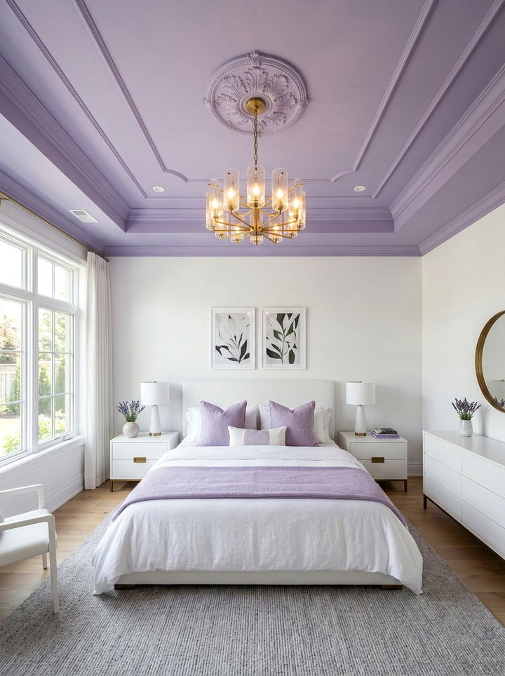 Lavender ceiling bedroom - 30 lavender bedroom ideas
