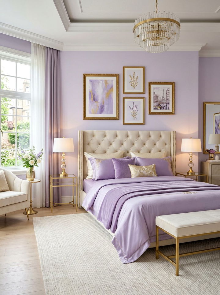 Lavender gold bedroom - 30 lavender bedroom ideas