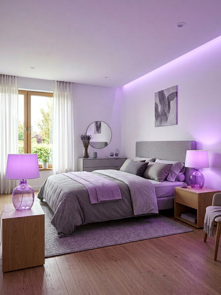 Lavender lighting bedroom - 30 lavender bedroom ideas