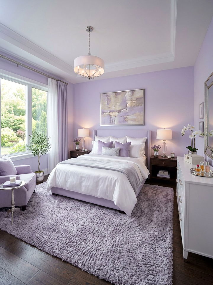 Lavender purple bedroom - 30 summer inspired bedroom color ideas