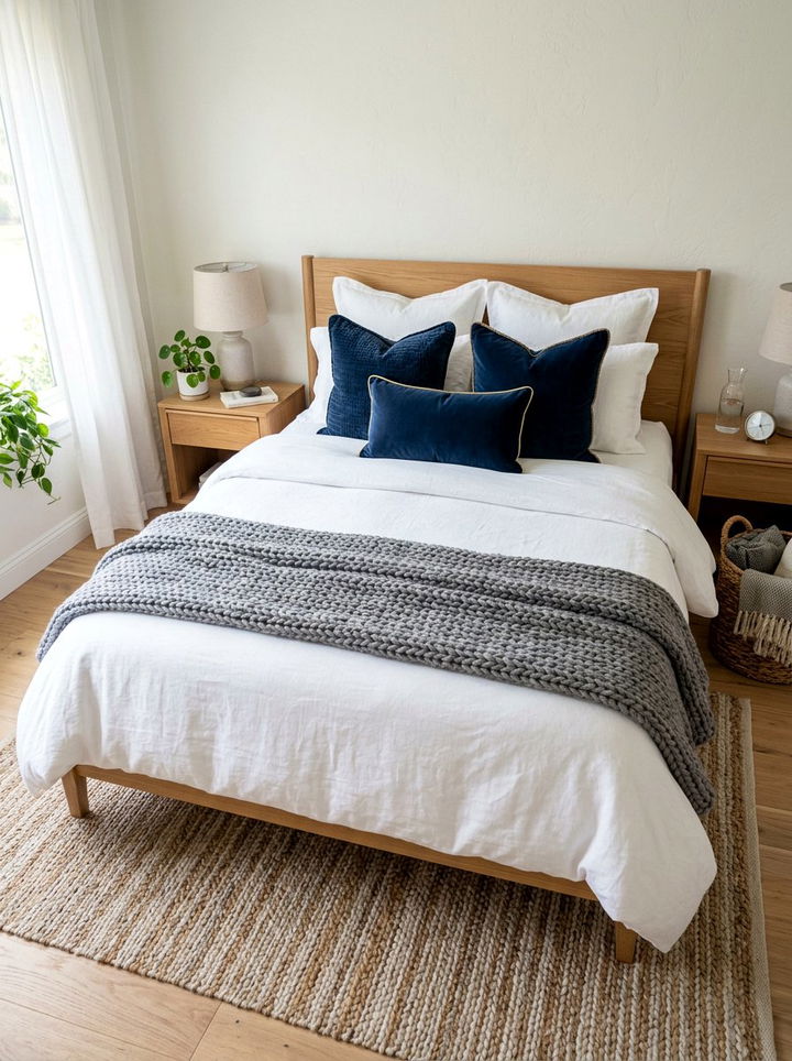 Layered Bedding - 30 low cost bedroom ideas