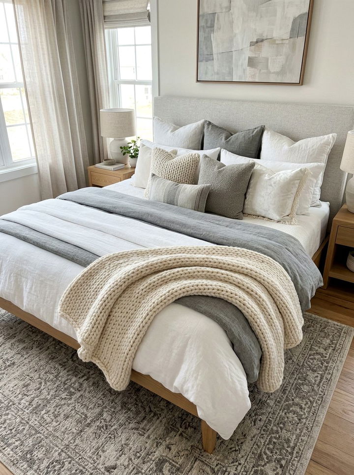 Layered Bedding - 30 plush bedroom ideas