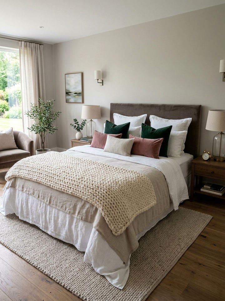 Layered Bedding Textures - 30 one day bedroom ideas