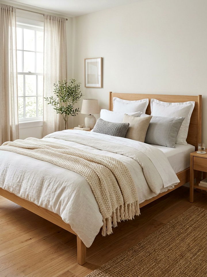 Layered Bedding Textures - 30 scandinavian bedroom ideas