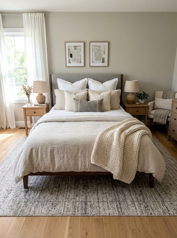 Layered Bedding Transitional Bedroom - 30 transitional bedroom ideas