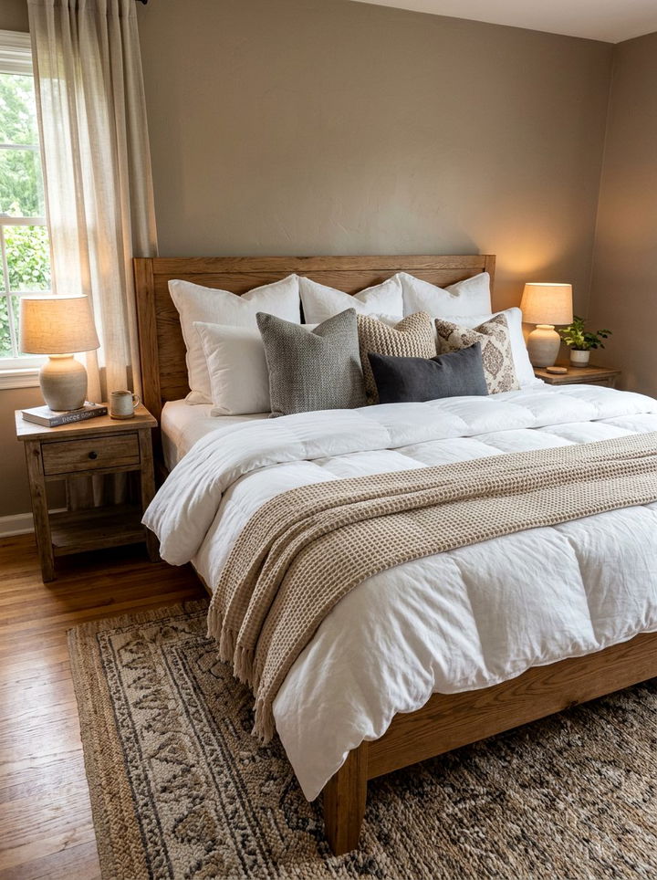 Layered Bedroom Bedding - 30 inexpensive bedroom ideas