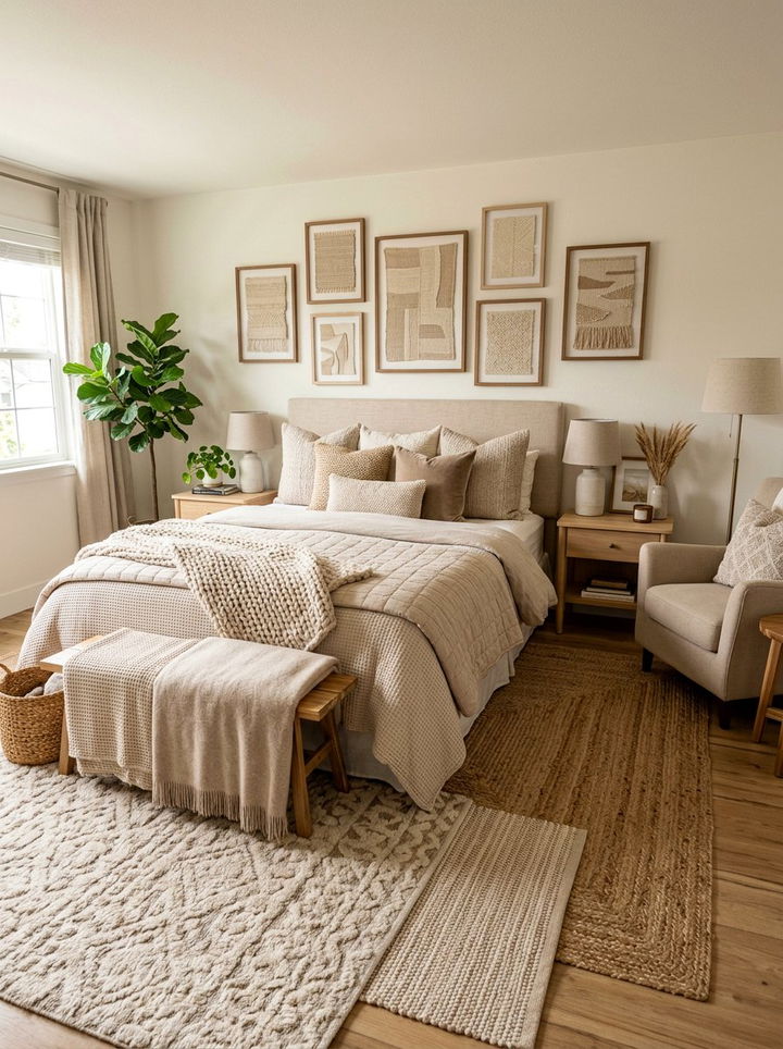 Layered Beige Bedroom - 30 beige bedroom ideas