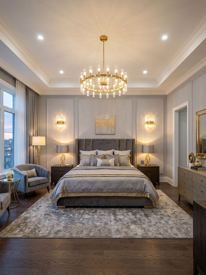 Layered Lighting Master Suite - 30 luxury bedroom ideas