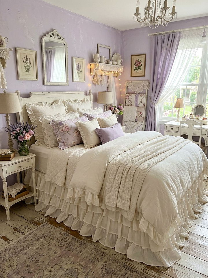 Layered Ruffle Bed Skirt - 30 bedroom dust ruffles