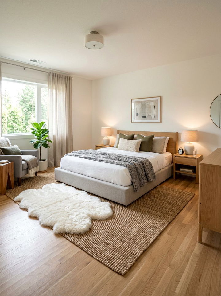 Layered Rugs In Bedroom - 30 first apartment bedroom ideas