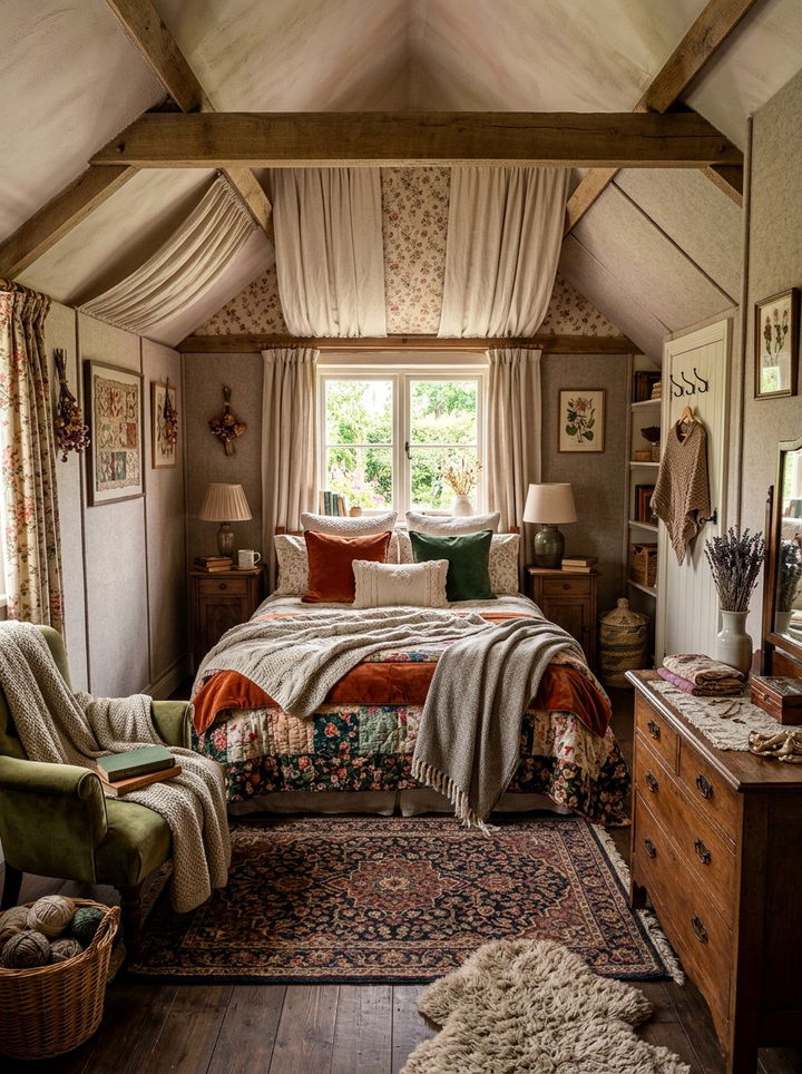 Layered Textile Cottage Bedroom - 30 cottage bedroom ideas