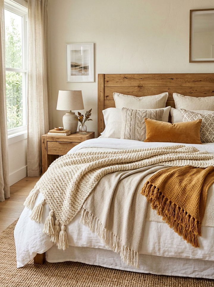 Layered Throw Blankets - 30 Spanish bedroom ideas