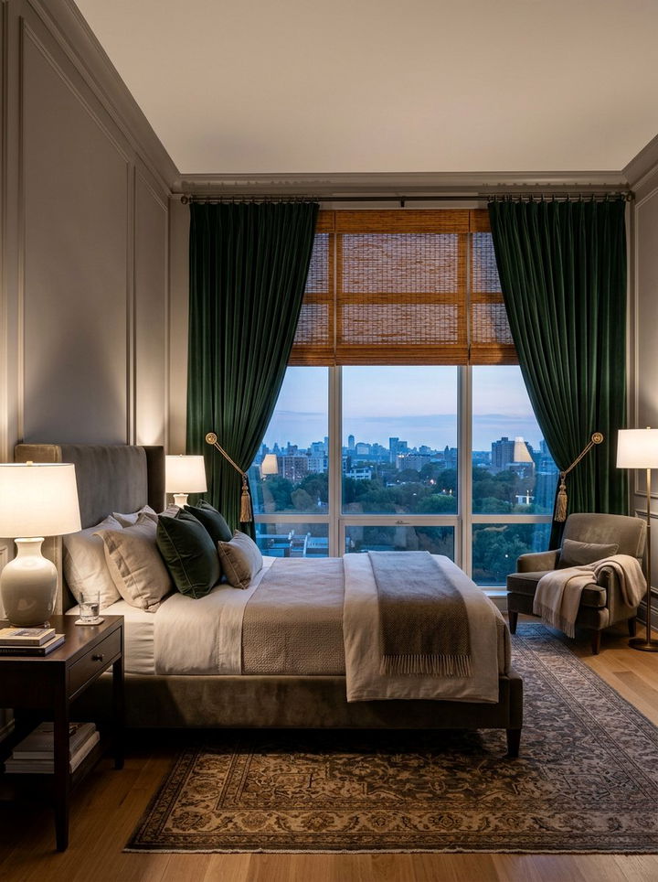 Layered Window Treatments - 30 bedroom window treatment ideas