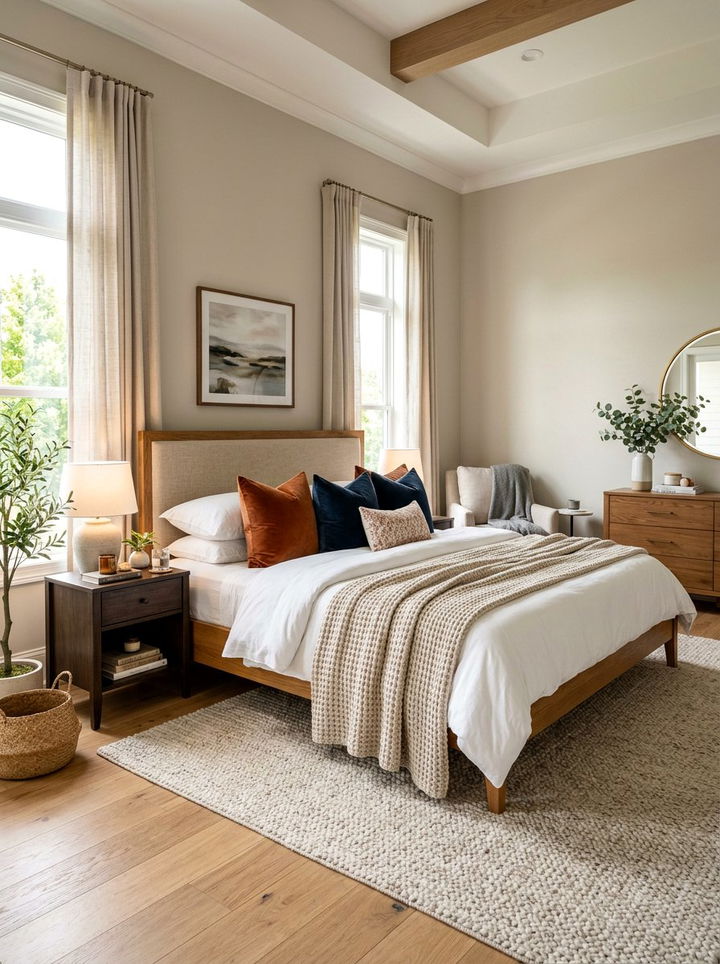 Layered bed linens - 30 cheap bedroom ideas