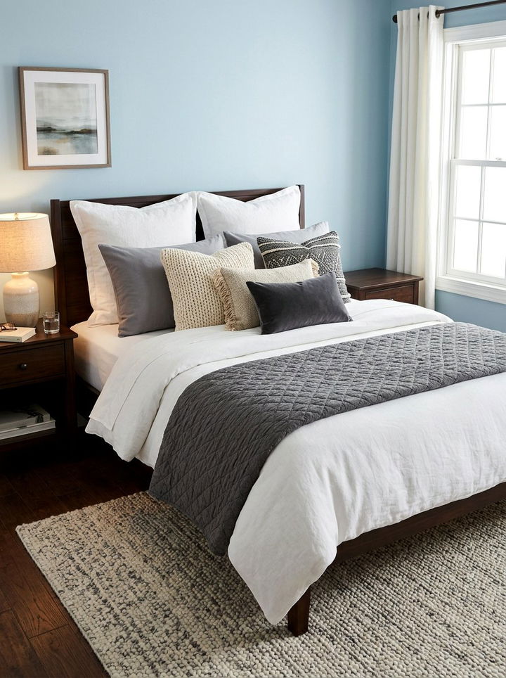 Layered bedding set - 30 bedroom update ideas