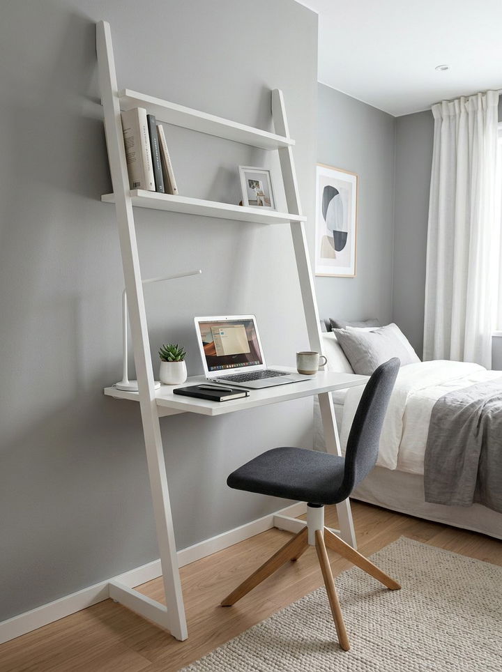 Lean to desk - 30 no drill bedroom ideas