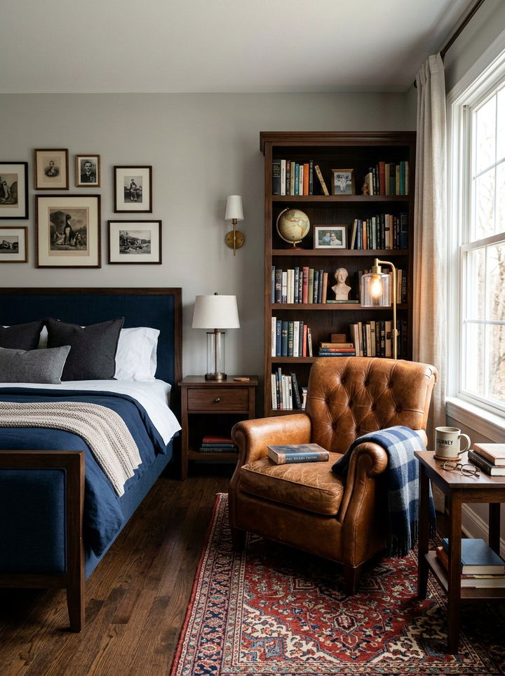 Leather Armchair Bedroom - 30 masculine bedroom ideas