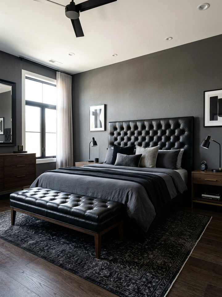 Leather Bedroom Furniture - 30 dramatic bedroom ideas