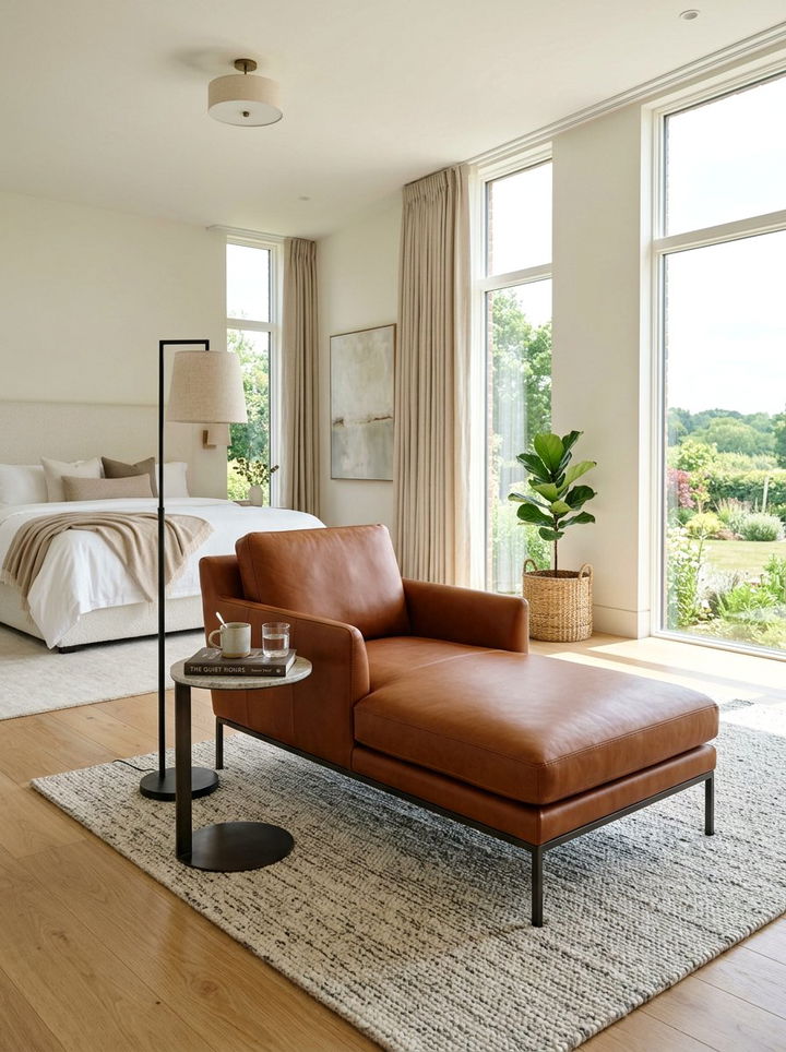 Leather Chaise Lounge - 30 bedroom lounge chairs