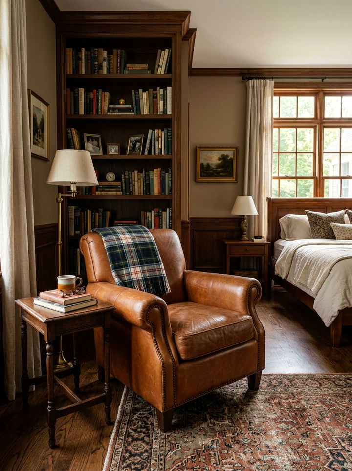 Leather Club Chair - 30 bedroom reading chairs