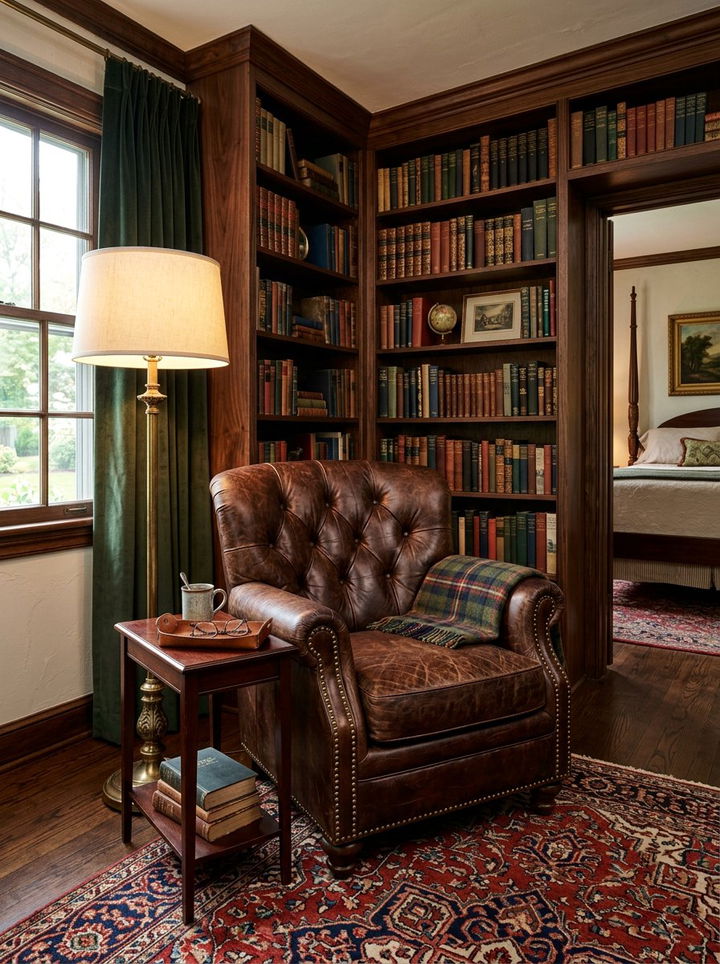 Leather Club Chair - 30 bedroom accent chairs