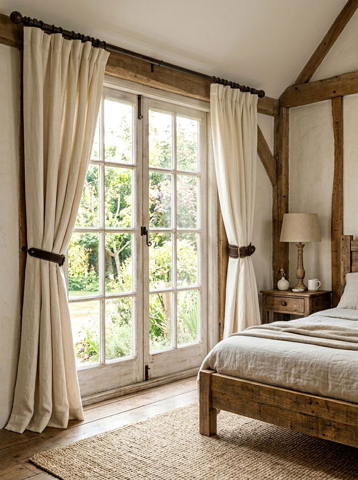 Leather Curtain Tie Backs - 30 leather bedroom ideas