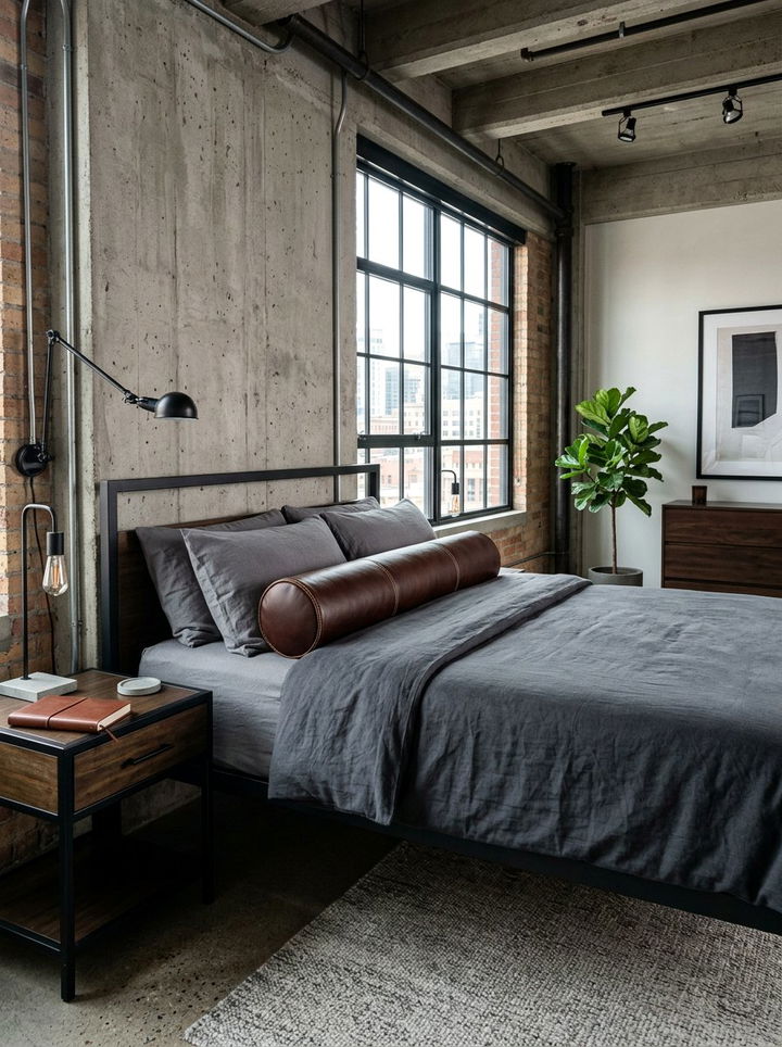 Leather Neck Roll - 30 bedroom bolster pillows