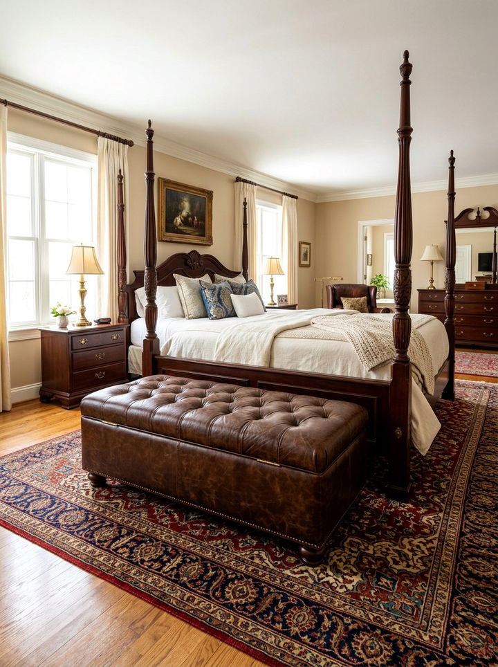 Leather Storage Ottoman - 30 bedroom storage chests