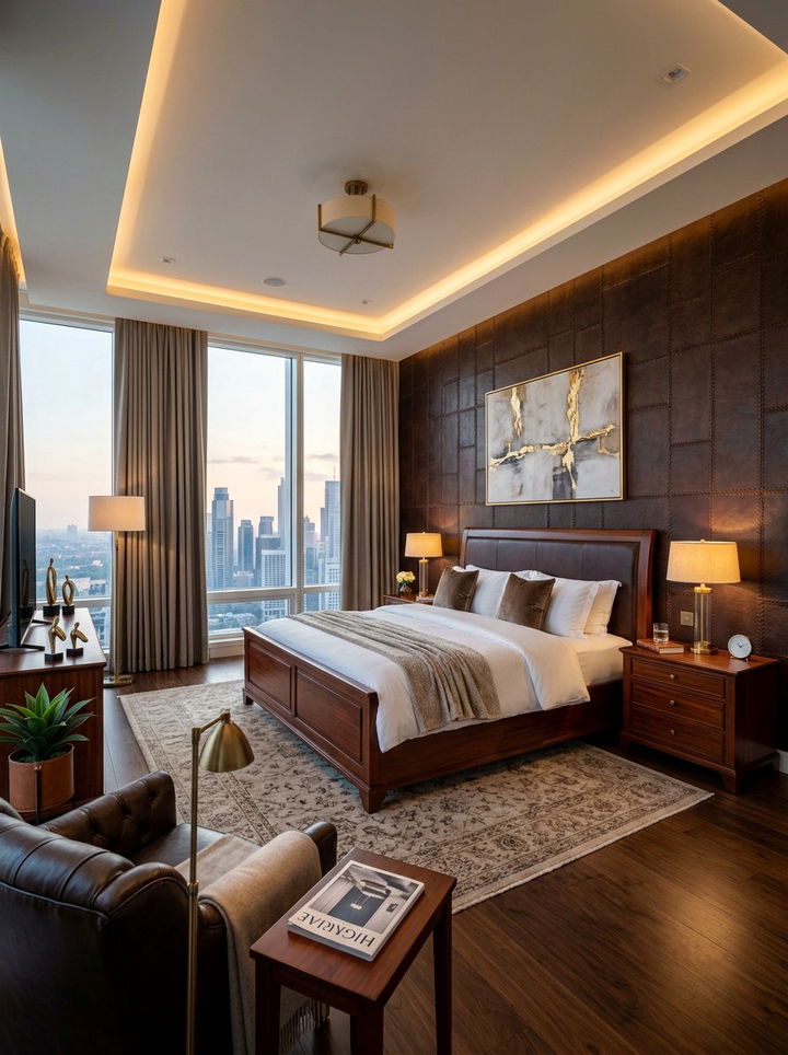 Leather Wall Tiles - 30 bedroom textured walls