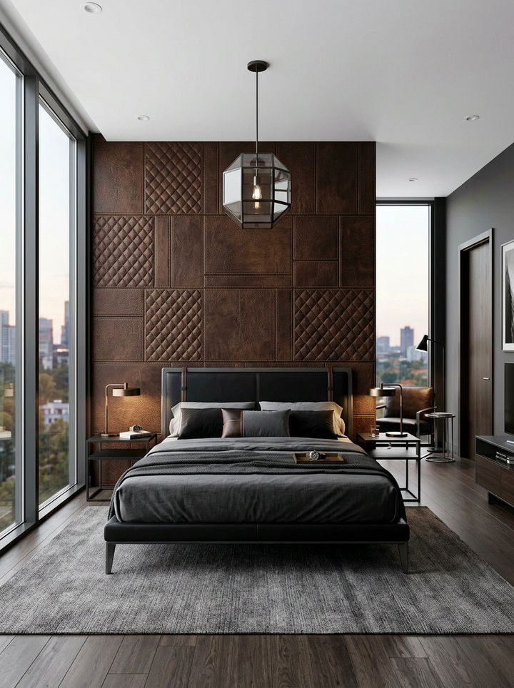 Leather Wall Tiles - 30 bedroom backsplash ideas