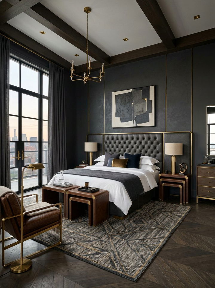 Leather Wrapped Nesting Table - 30 bedroom nesting tables