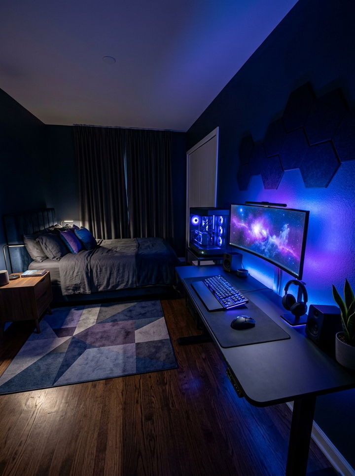 Led Gaming Light - 30 video game bedroom ideas