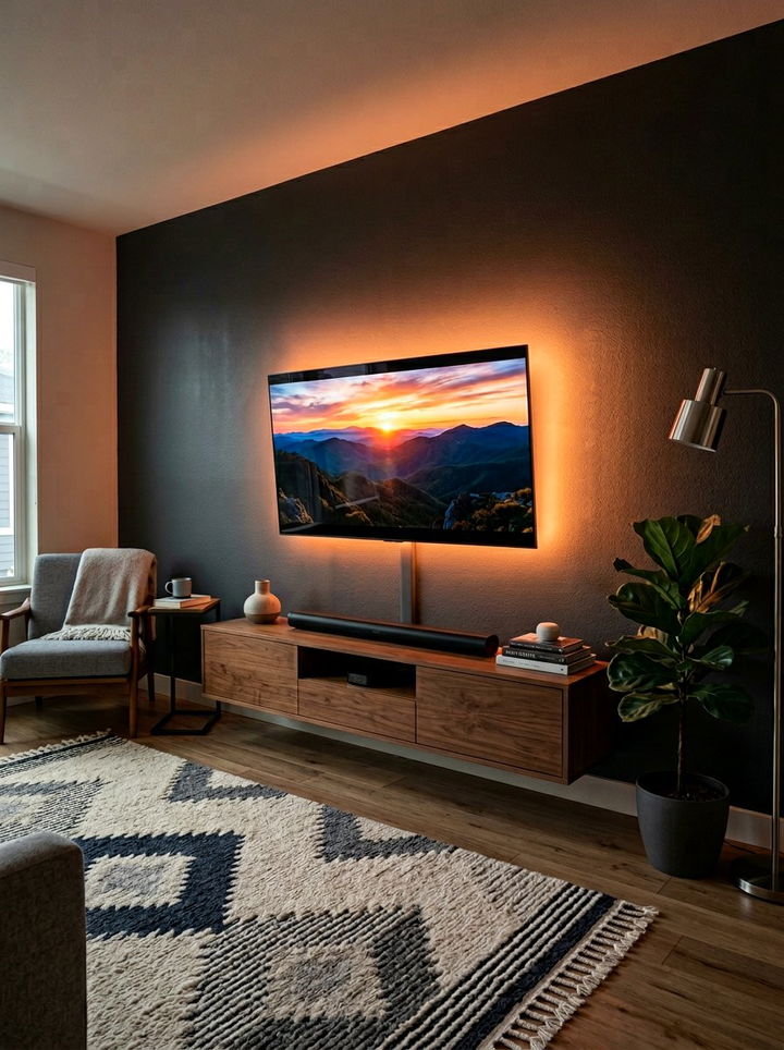 Led lights behind tv - 30 bedroom led strip lights ideas