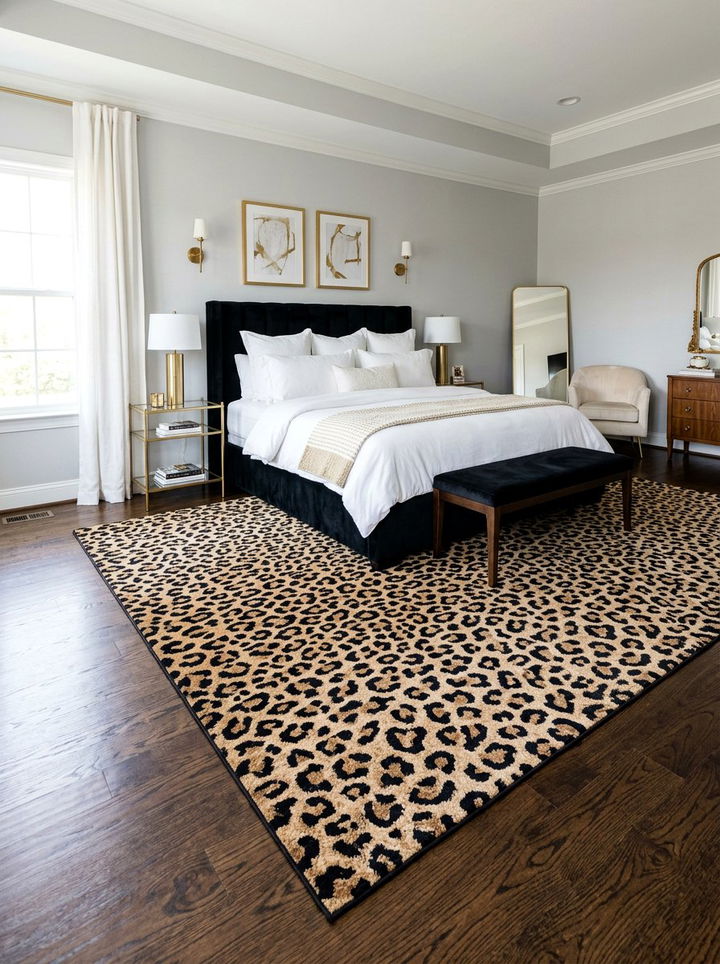 Leopard Print Bedroom Rug - 30 bedroom rugs