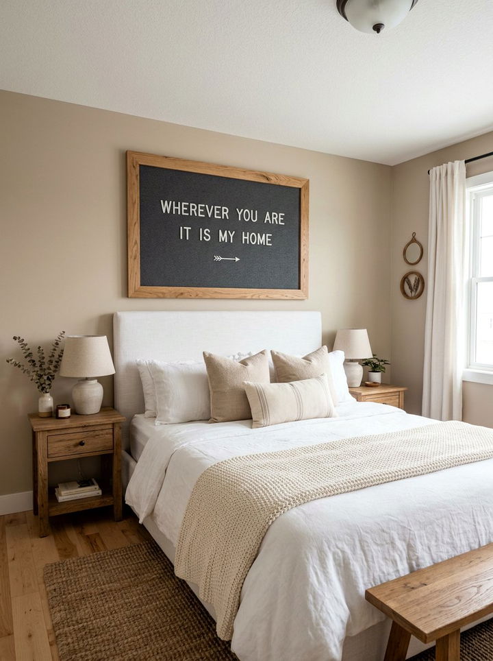 Letter Board Above Bed - 30 bedroom letter boards