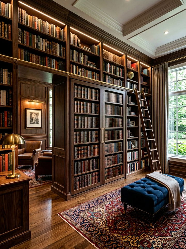 Library Wall Murphy Bed - 30 bedroom murphy beds