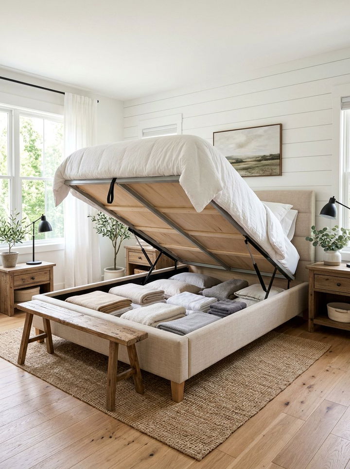 Lift Top Storage Bed - 30 bedroom extendable furniture ideas