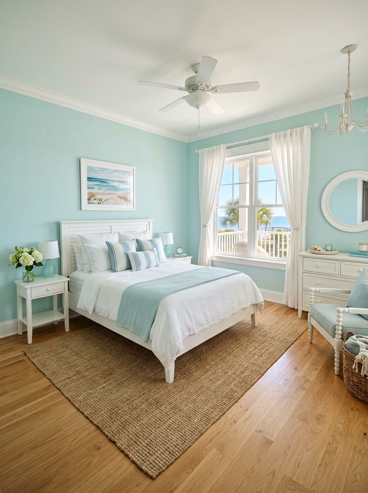 Light Aqua Bedroom - 30 relaxing bedroom color ideas