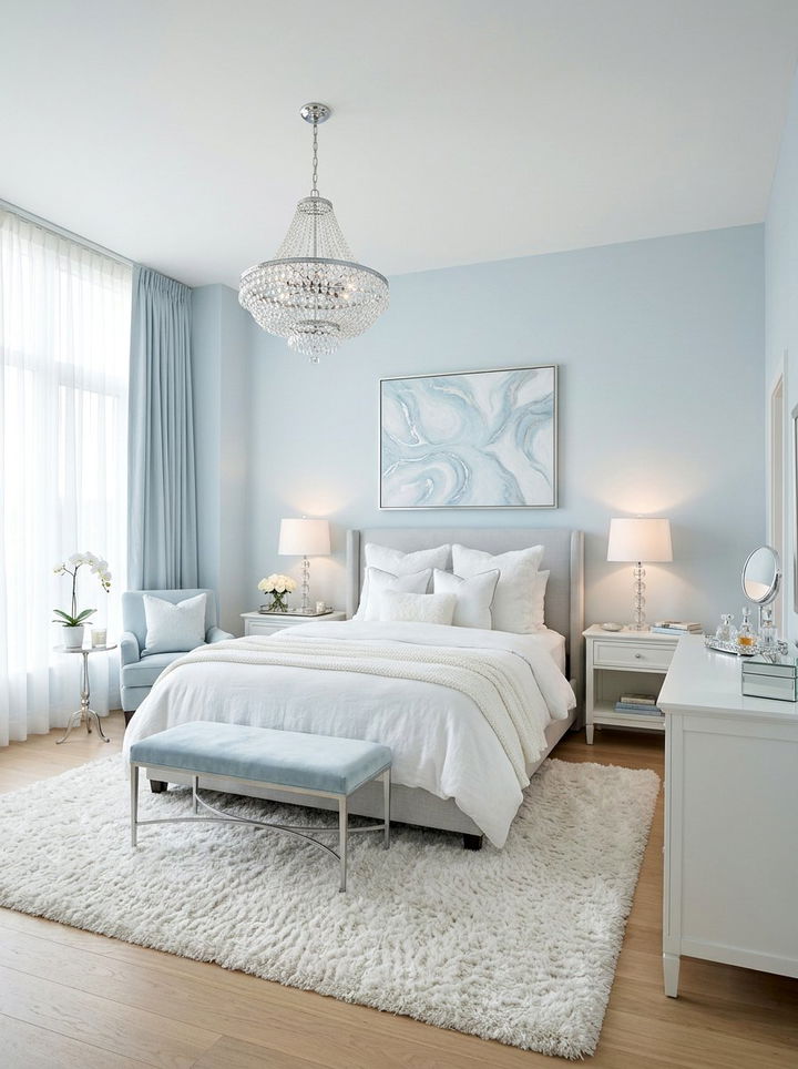 Light Blue Bedroom - 30 ocean themed bedroom ideas