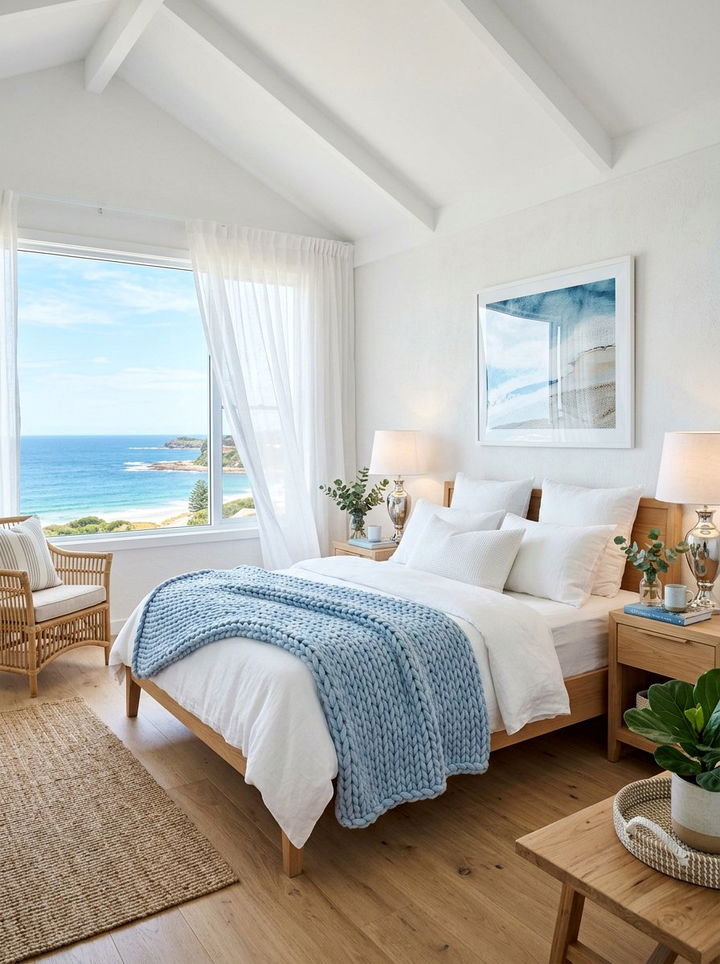 Light Blue Chunky Throw - 30 bedroom chunky knit throws